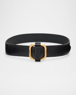 Saint Laurent YSL Patent Leather Belt | Neiman Marcus