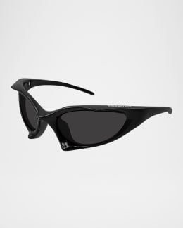 【BALENCIAGA】PALAZZO RECTANGLE サングラス Women's Palazzo Rectangle Sunglasses in Black | Balenciaga US