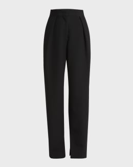 パンツ THE ROW Women Straight Pants 8303W2794 BLK Black THE ROW | Elastic Waist Wide Leg Pants | Lane Crawford