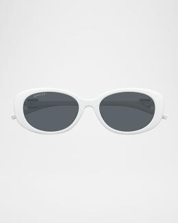 Gucci GG Extruded 99mm Acetate Shield Sunglasses | Neiman Marcus display picture 2
