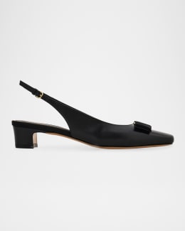 【関税&送料込】Ferragamo Sara Leather Decollete With Gancin Ferragamo Sara Leather Décolleté With Gancini Detail