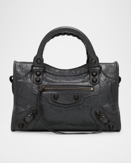 Balenciaga Hourglass Small Croc-Embossed Bag | Neiman Marcus