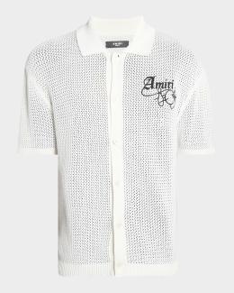 Chemise Homme Club Room XL - Rouge à Fleurs Et Palmiers, Satin Brillant, 55% Lin