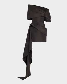 Oscar de la Renta Pearly Scallop Strapless Mini Cocktail Oscar de la Renta Pearly Scallop Strapless Mini Cocktail