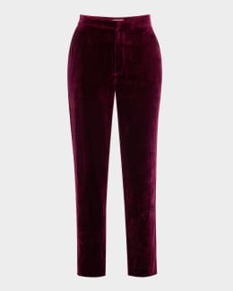 【Veronica Beard】 Leboneワイドレッグベルベットパンツ Lebone Pant in Black | Veronica Beard