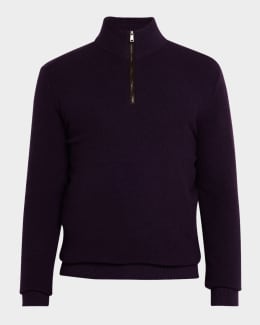 systeman　RALPH LAUREN PURPLE LABEL Ralph Lauren Purple Label Men's Cashmere Birdseye Suede-Trim