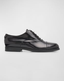 Brunello Cucinelli Men s Patent Leather Tuxedo Oxford Shoes Neiman Marcus
