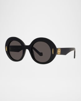 Celine Triomphe Logo Oval Acetate Sunglasses | Neiman Marcus