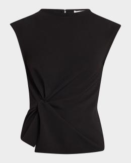 Issey Miyake Mist August Pleats Cap-Sleeve Top | Neiman Marcus