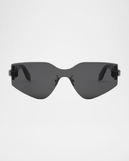 BVLGARI Tubogas Rimless Metal Rectangular Sunglasses | Neiman Marcus