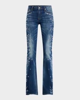 Amiri Zip-Up Flare Jeans | Neiman Marcus
