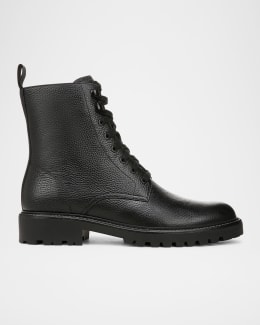 Giorgio Armani Men's Quilted Leather Lace-Up Boots | Neiman Marcus