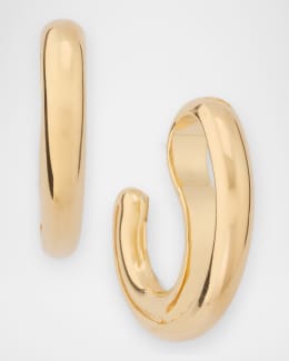 Jacquemus Les Boucles Rond Carre Earrings, Light Gold