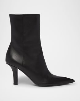 Loewe Onda Bicolor Leather Ankle Booties | Neiman Marcus