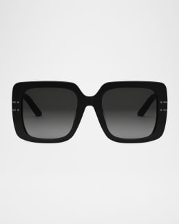 LANVIN ハイロットフレムサンクラス SLN724V 0APA Lanvin Babe Oversized Square Twisted Metal Sunglasses