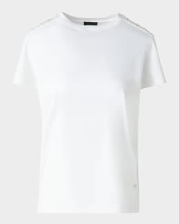 THE ROW Keyla Short-Sleeve Fine Cashmere T-Shirt | Neiman Marcus