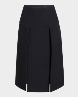 Co Pleated Midi Skirt | Neiman Marcus
