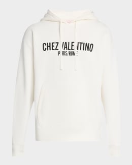 Valentino Garavani Men's Chez Valentino Logo Graphic Hoodie