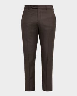 Zanella Men's Parker Classic Flat-Front Trousers | Neiman Marcus