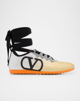 Valentino Garavani Upvillage Suede Shearling Low-Top