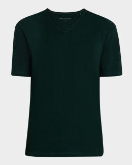 John Varvatos Men's Miles Slub V-Neck T-Shirt | Neiman Marcus