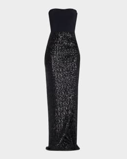 HELSI Naomi Strapless Metallic Fringe Gown | Neiman Marcus