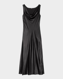 Vivianna satin wrap midi skirt top