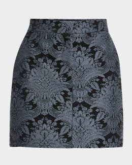 スカート PRADA Brown stretch poplin skirt (P176WGSOOO12VC F0192) Prada Brown Stretch Poplin Skirt Elegant Sophisticated Look