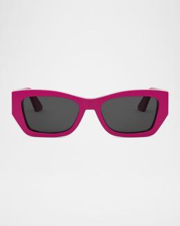 Prada Logo Acetate Butterfly Sunglasses | Neiman Marcus