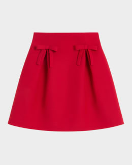 Balmain 4-Button Leather Mini Skirt | Neiman Marcus