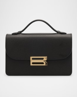 Victoria Beckham Nano Buckle Flap Leather Shoulder Bag