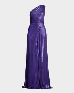 Tadashi Shoji Sleeveless Mock-Neck Bow Gown | Neiman Marcus
