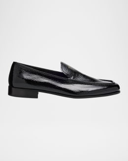 Prada Leather Logo Slip-On Loafers | Neiman Marcus