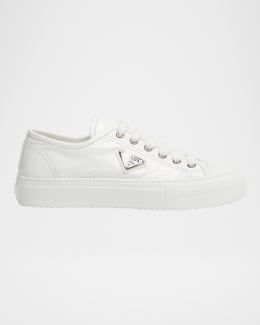 Prada Downtown Leather Low-Top Sneakers | Neiman Marcus Prada Downtown Leather Low-Top Sneakers | Neiman Marcus