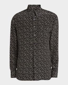 Tシャツ・カットソー TOM FORD SS25 Polka dot shirt (HRO003FMS044S25 XBKWH) Polka-dot shirt in red - Tom Ford | Mytheresa