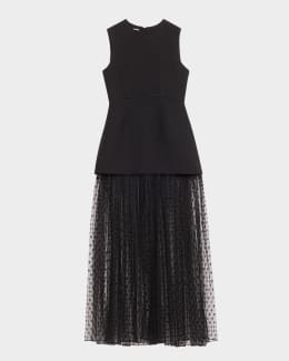 Jil Sander Sleeveless Drop-Waist Layered Maxi Dress | Neiman