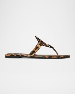 Tory Burch Tortoiseshell Leather Flip Flop Sandals Neiman Marcus