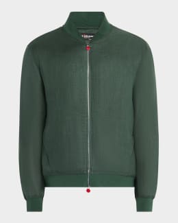 ZEGNA Men's Oasi Lino Bomber Jacket | Neiman Marcus