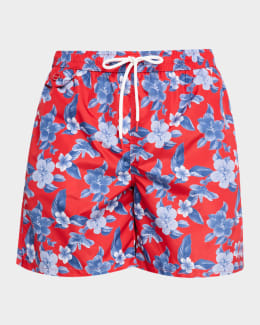 TOM FORD Men's Floral Swim Shorts | Neiman Marcus