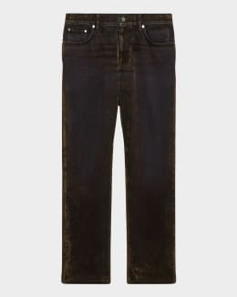 Givenchy Men's Sequined Monogram Denim Pants | Neiman Marcus