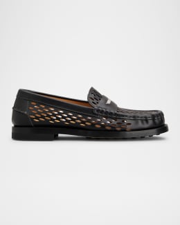 Tod's Croco Chain Slip-On Loafers | Neiman Marcus