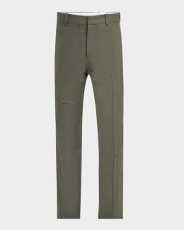 Jil Sander Men's Belted Straight-Leg Cuffed Trousers