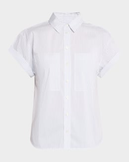 FRAME The Ruffle Collar Top | Neiman Marcus