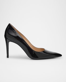 Stuart Weitzman Stuart Power 85 Leather Pumps | Neiman Marcus