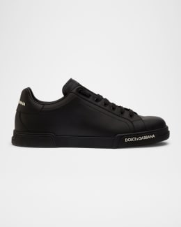 Dolce&Gabbana Men's Portofino Yacht Woven Leather Low-Top