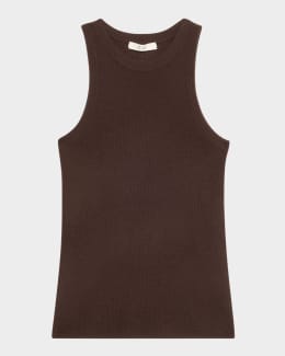 Prada Laced Cotton Tank Top | Neiman Marcus