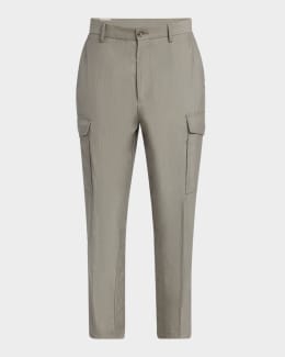 Ferragamo Men's Monogram Jacquard Cargo Pants | Neiman Marcus