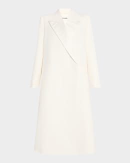 Valentino Garavani High-Neck Double-Breast Belted Wool