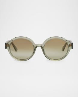 Aureum Collective Como Twisted Acetate Oval Sunglasses 