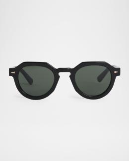 Aureum Collective Como Twisted Acetate Oval Sunglasses  display picture 2